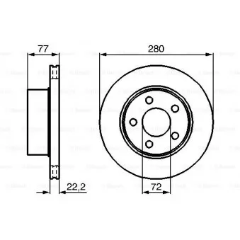 Jeu de 2 disques de frein avant BOSCH 0 986 478 694