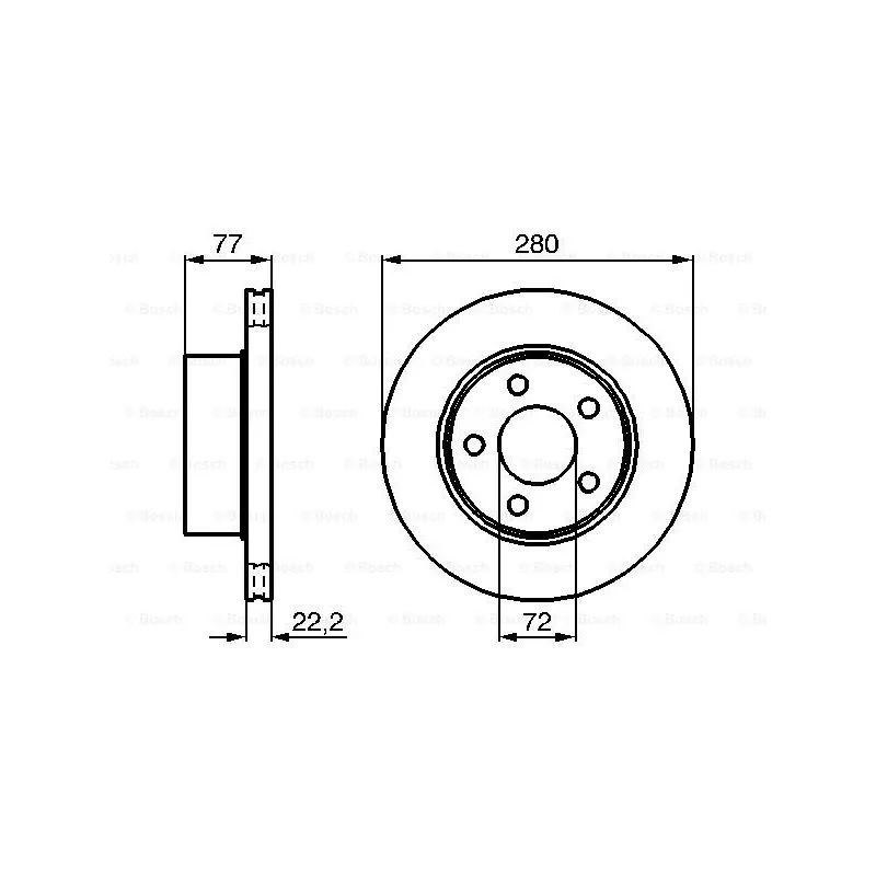 Jeu de 2 disques de frein avant BOSCH 0 986 478 694
