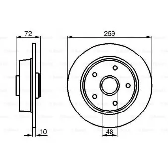 Jeu de 2 disques de frein arrière BOSCH 0 986 478 700