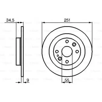 Jeu de 2 disques de frein arrière BOSCH 0 986 478 701