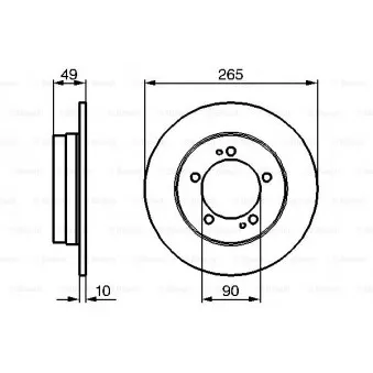 Jeu de 2 disques de frein arrière BOSCH 0 986 478 707