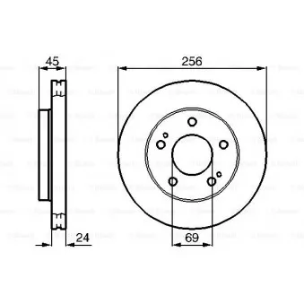 Jeu de 2 disques de frein avant BOSCH 0 986 478 708