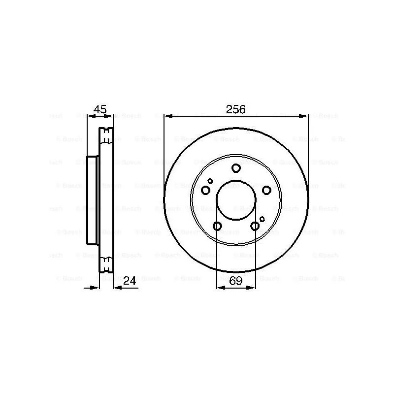 Jeu de 2 disques de frein avant BOSCH 0 986 478 708