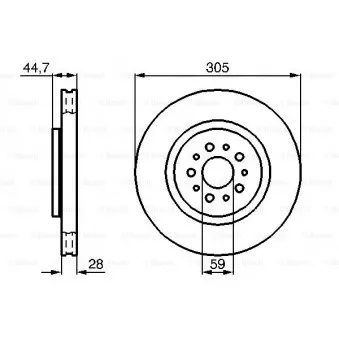 Jeu de 2 disques de frein avant BOSCH 0 986 478 711
