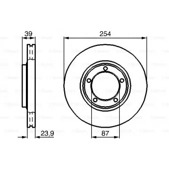 Jeu de 2 disques de frein avant BOSCH 0 986 478 714