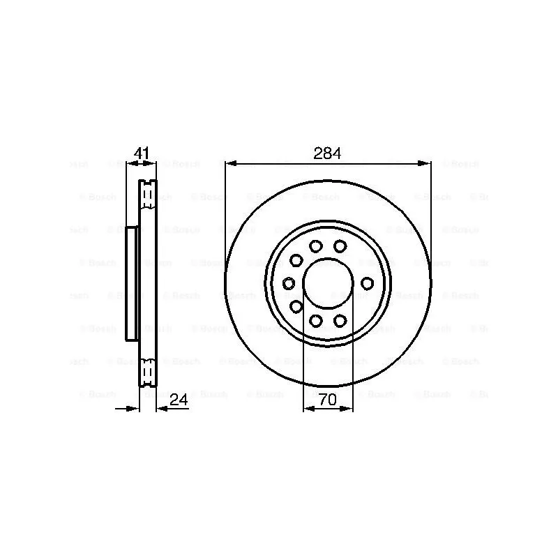 Jeu de 2 disques de frein avant BOSCH 0 986 478 717
