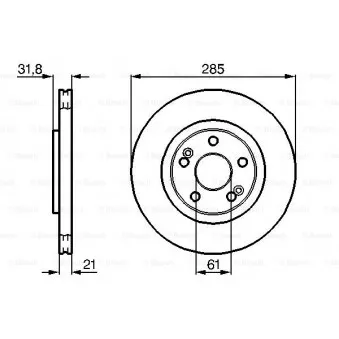Jeu de 2 disques de frein avant BOSCH 0 986 478 719