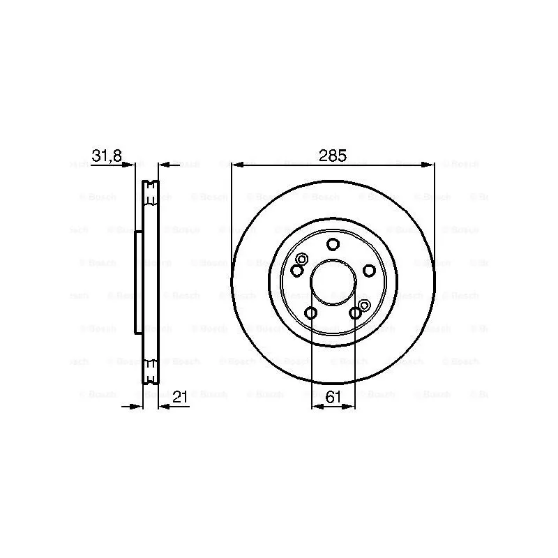 Jeu de 2 disques de frein avant BOSCH 0 986 478 719