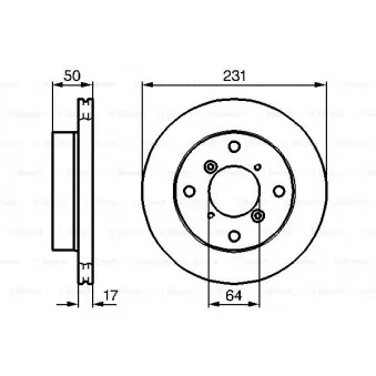 Jeu de 2 disques de frein avant BOSCH 0 986 478 721