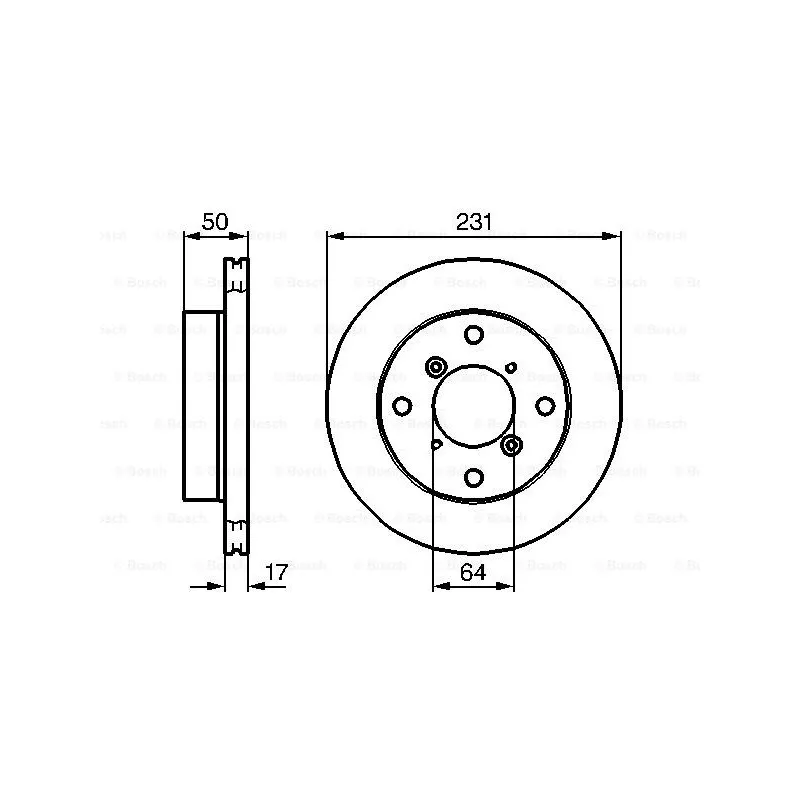 Jeu de 2 disques de frein avant BOSCH 0 986 478 721