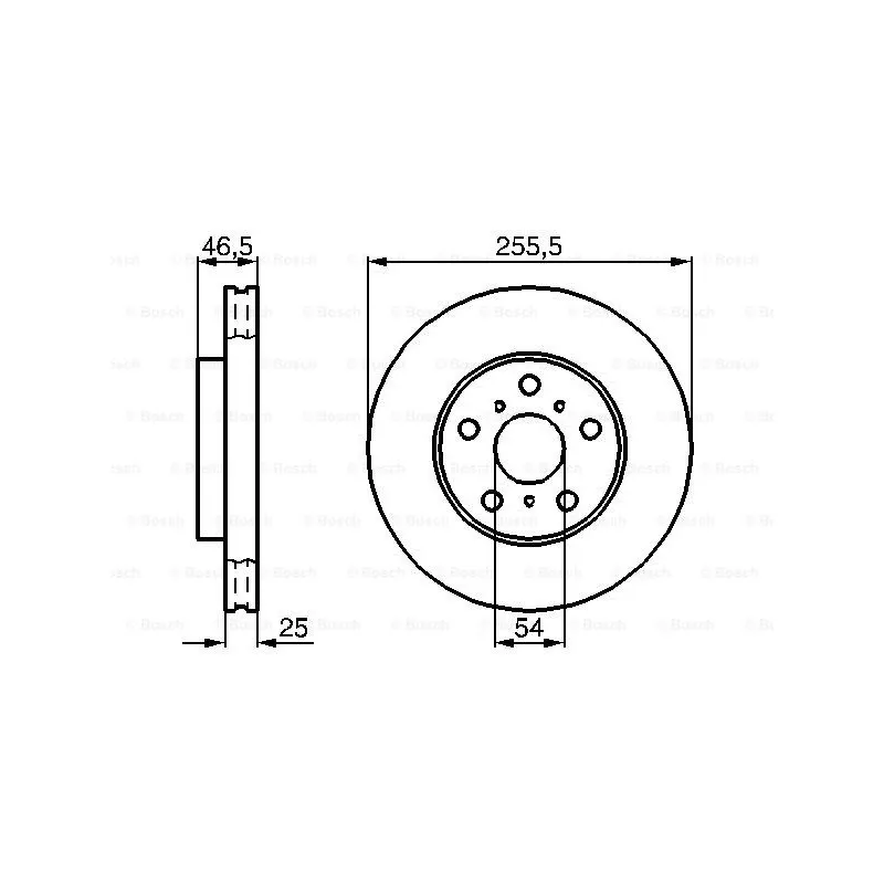 Jeu de 2 disques de frein avant BOSCH 0 986 478 724