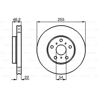 Jeu de 2 disques de frein avant BOSCH 0 986 478 725
