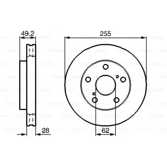 Jeu de 2 disques de frein avant BOSCH