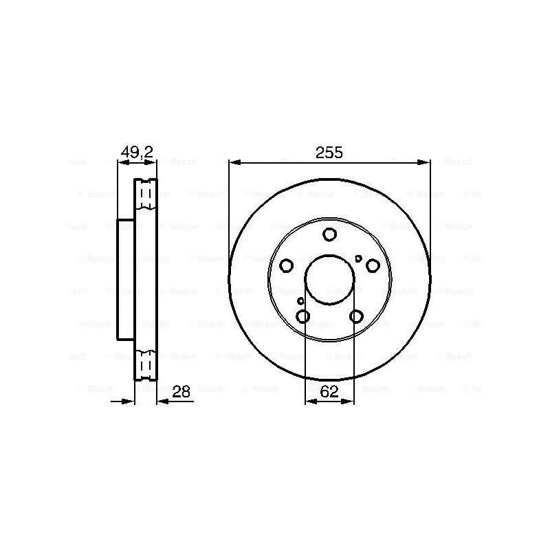 Jeu de 2 disques de frein avant BOSCH 0 986 478 726