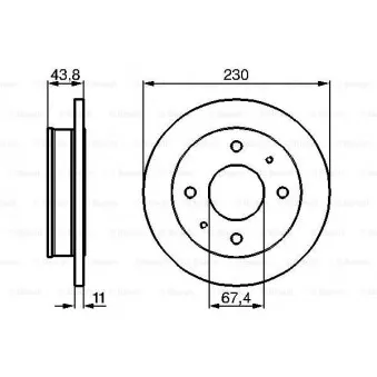 Jeu de 2 disques de frein avant BOSCH 0 986 478 727