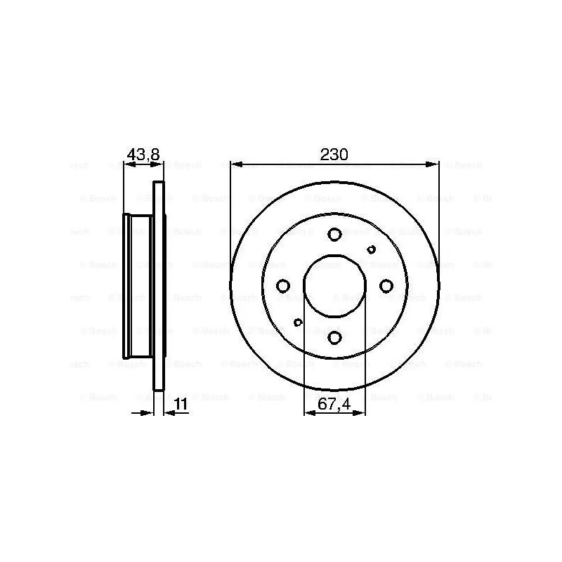 Jeu de 2 disques de frein avant BOSCH 0 986 478 727
