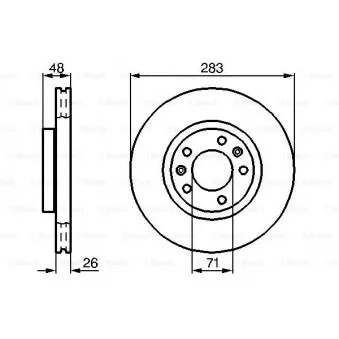 Jeu de 2 disques de frein avant BOSCH 0 986 478 732