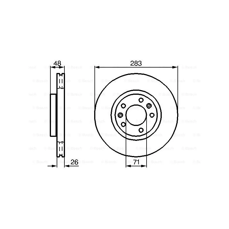 Jeu de 2 disques de frein avant BOSCH 0 986 478 732
