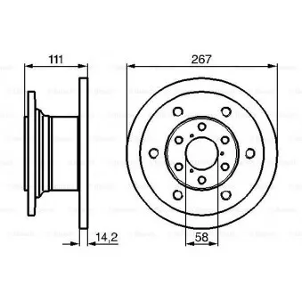 Jeu de 2 disques de frein avant BOSCH 0 986 478 742