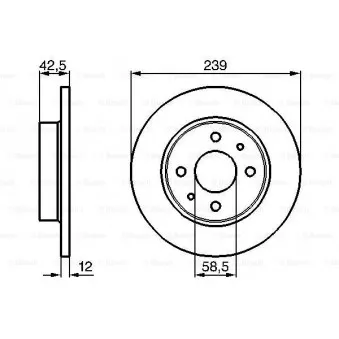 Jeu de 2 disques de frein avant BOSCH 0 986 478 747