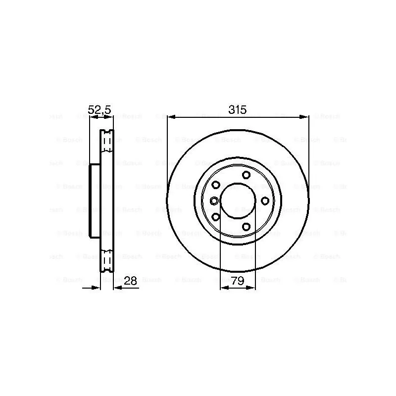 Disque de frein avant gauche BOSCH 0 986 478 748