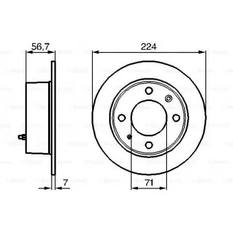 Jeu de 2 disques de frein arrière BOSCH 0 986 478 749