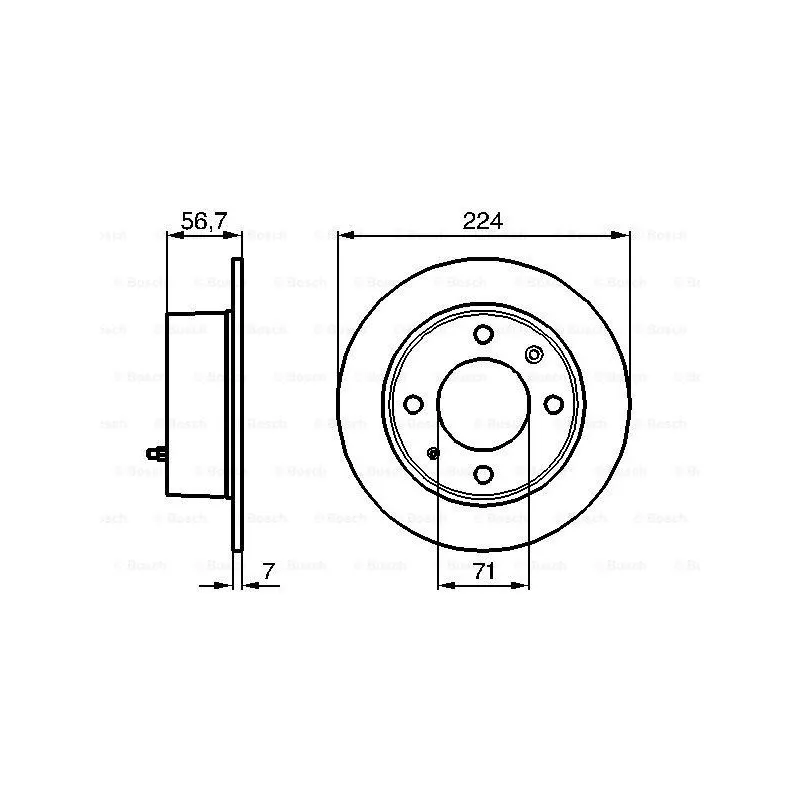 Jeu de 2 disques de frein arrière BOSCH 0 986 478 749