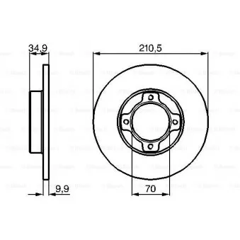 Jeu de 2 disques de frein avant BOSCH 0 986 478 755
