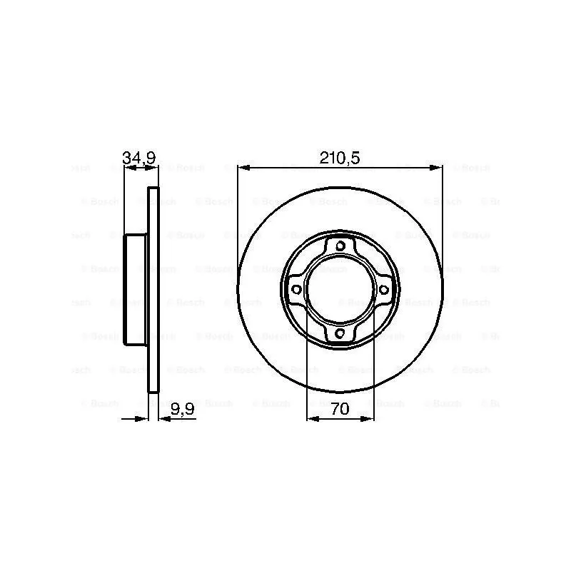 Jeu de 2 disques de frein avant BOSCH 0 986 478 755