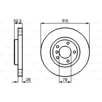 Disque de frein avant droit BOSCH 0 986 478 762