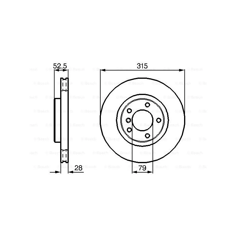 Disque de frein avant droit BOSCH 0 986 478 762
