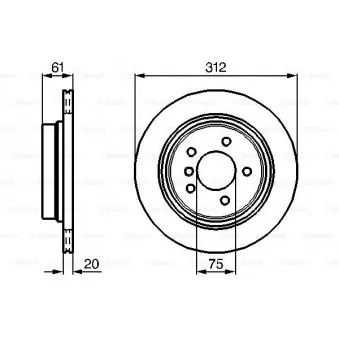 Disque de frein arrière droit BOSCH 0 986 478 768