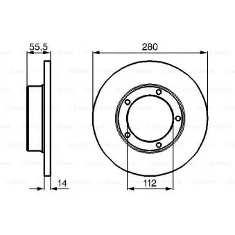 Jeu de 2 disques de frein avant BOSCH 0 986 478 770