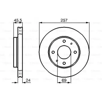 Jeu de 2 disques de frein avant BOSCH 0 986 478 774