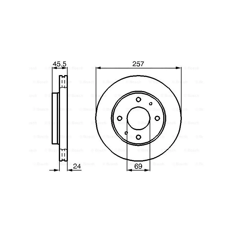 Jeu de 2 disques de frein avant BOSCH 0 986 478 774