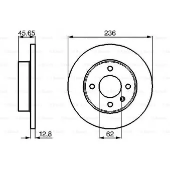 Jeu de 2 disques de frein avant BOSCH 0 986 478 776