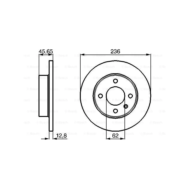 Jeu de 2 disques de frein avant BOSCH 0 986 478 776