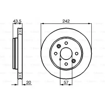 Jeu de 2 disques de frein avant BOSCH 0 986 478 781