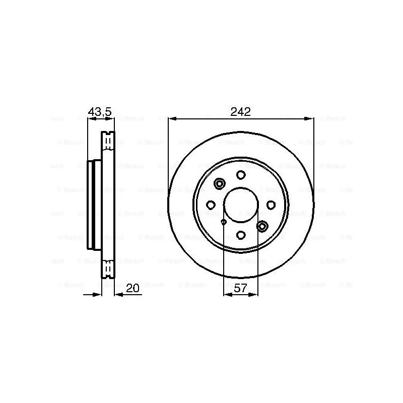Jeu de 2 disques de frein avant BOSCH 0 986 478 781