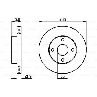 Jeu de 2 disques de frein avant BOSCH 0 986 478 787