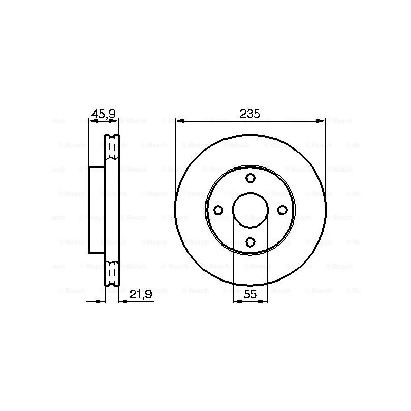 Jeu de 2 disques de frein avant BOSCH 0 986 478 787