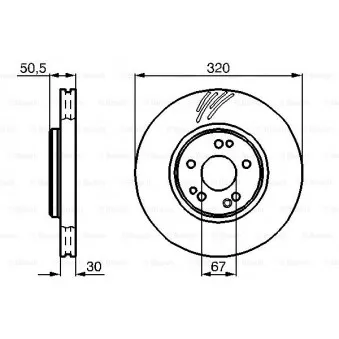 Disque de frein avant gauche BOSCH 0 986 478 791