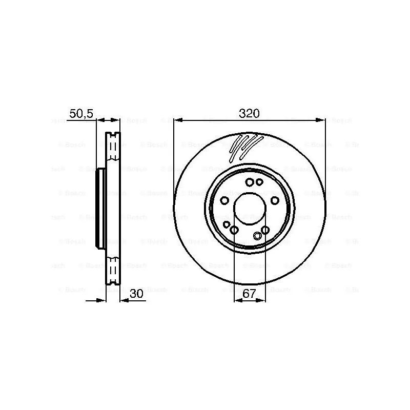 Disque de frein avant gauche BOSCH 0 986 478 791