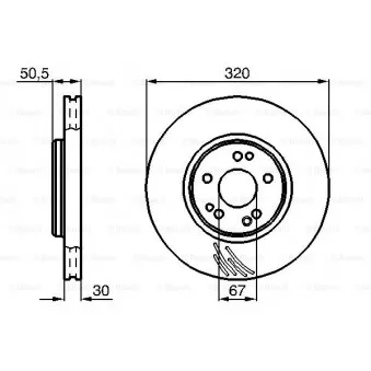 Disque de frein avant droit BOSCH