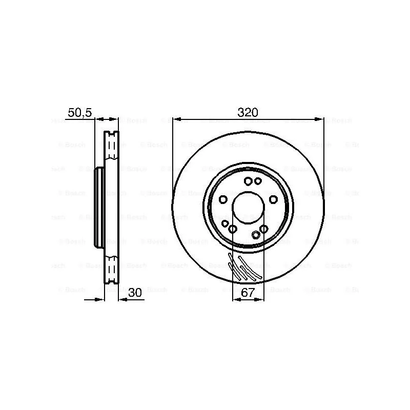 Disque de frein avant droit BOSCH 0 986 478 792