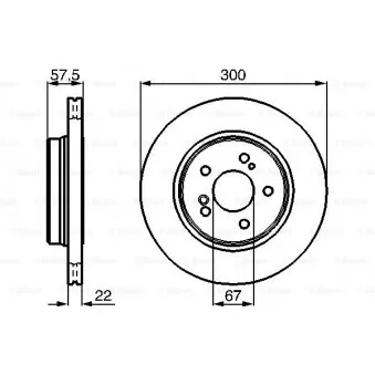 Jeu de 2 disques de frein arrière BOSCH 0 986 478 793