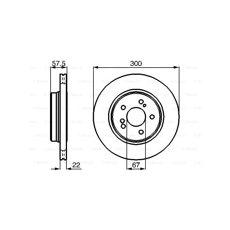 Jeu de 2 disques de frein arrière BOSCH 0 986 478 793