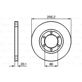 Jeu de 2 disques de frein avant BOSCH 0 986 478 802