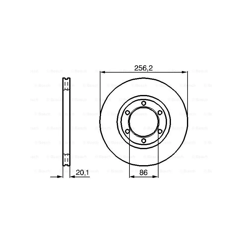 Jeu de 2 disques de frein avant BOSCH 0 986 478 802