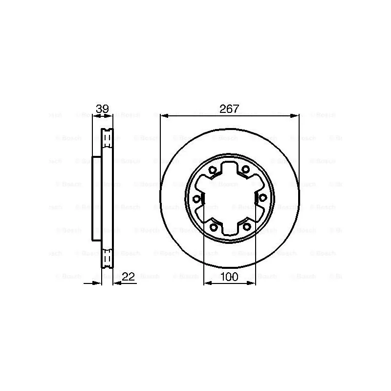 Jeu de 2 disques de frein avant BOSCH 0 986 478 806